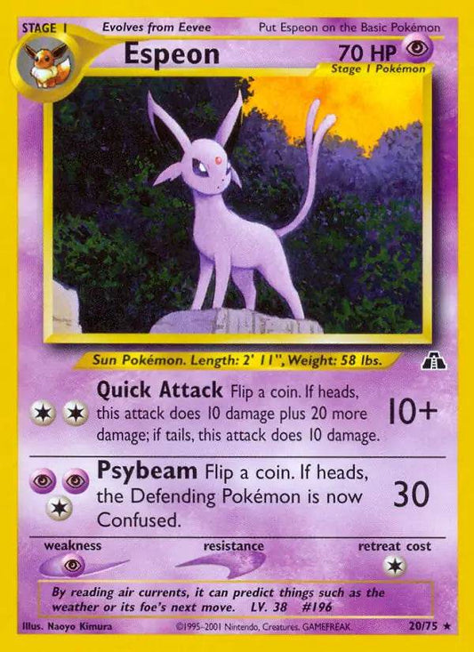 Espeon 20/75 Non-Holo Rare - MissingNo.