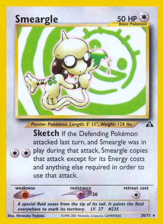Smeargle 30/75 Non-Holo Rare - MissingNo.