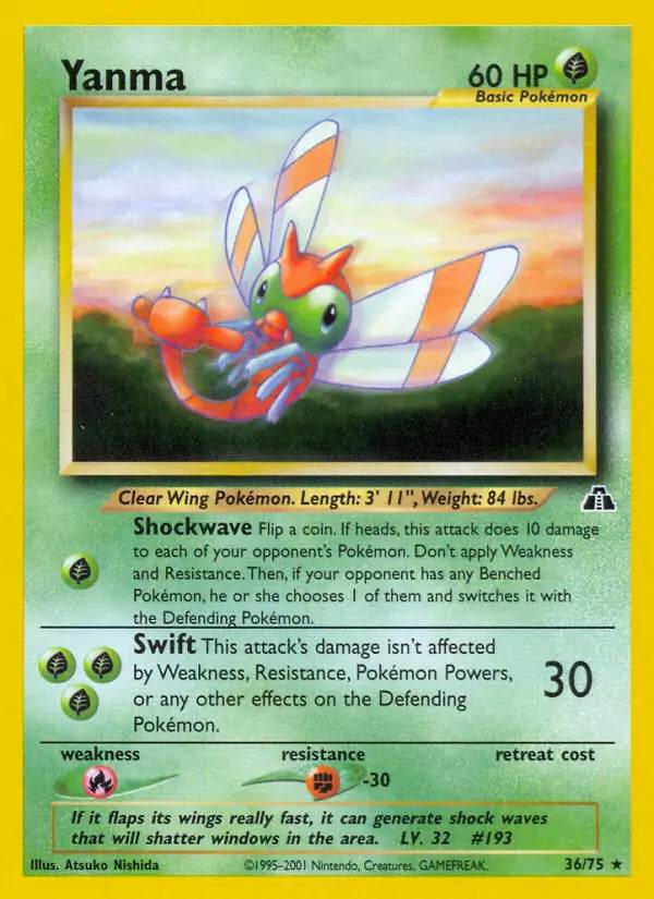 Yanma 36/75 Non-Holo Rare - MissingNo.