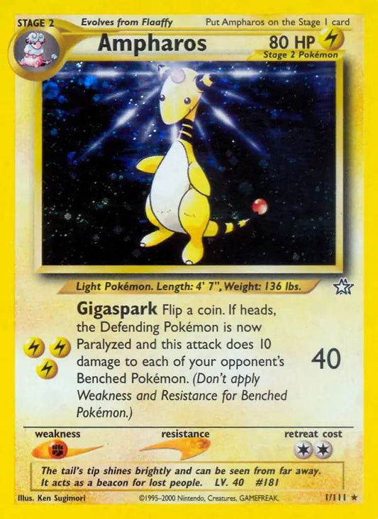 Ampharos 1/111 Holo Rare - MissingNo.