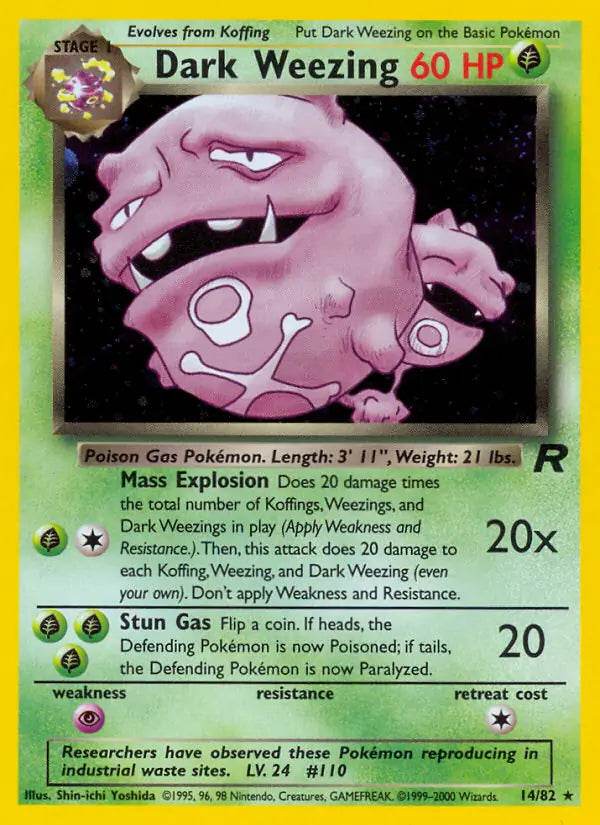 Dark Weezing 14/82 Holo Rare - MissingNo.