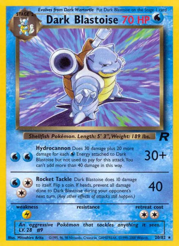 Dark Blastoise 20/82 Non-Holo Rare - MissingNo.