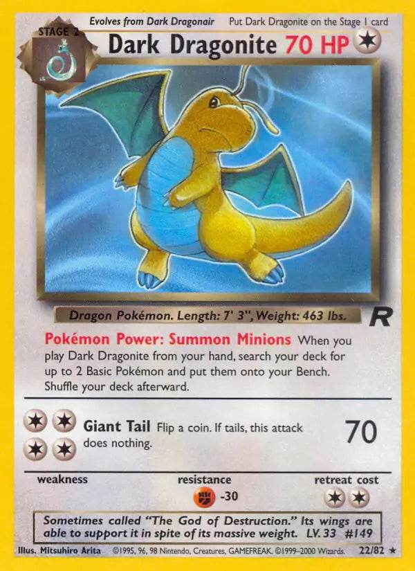 Dark Dragonite 22/82 Non-Holo Rare - MissingNo.