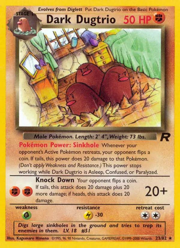 Dark Dugtrio 23/82 Non-Holo Rare - MissingNo.