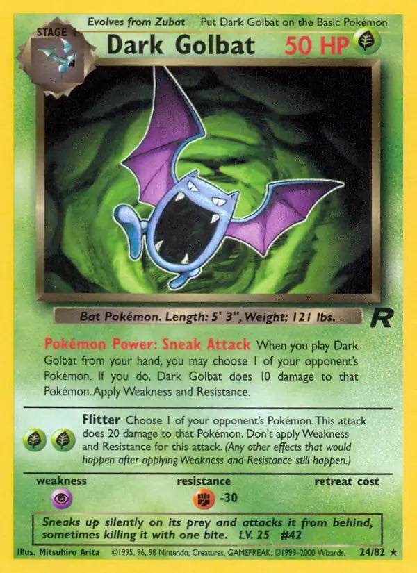 Dark Golbat 24/82 Non-Holo Rare - MissingNo.