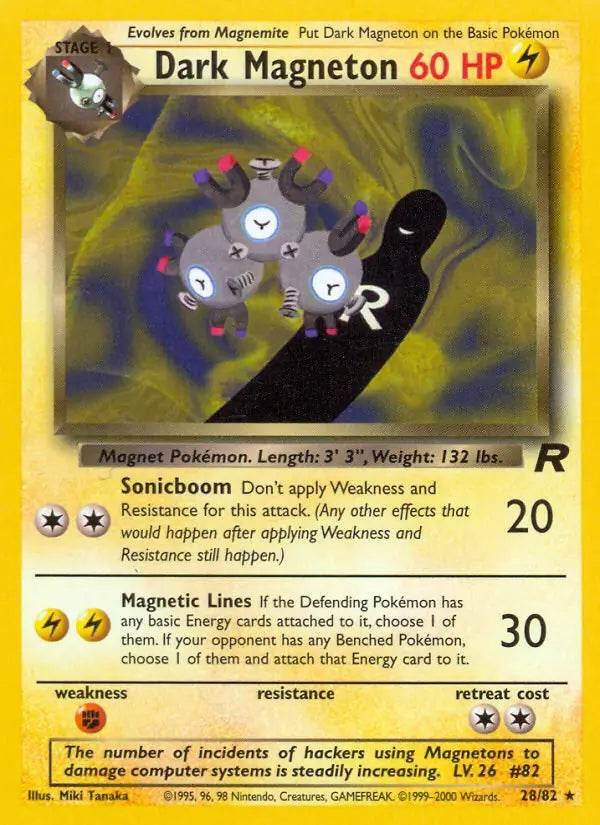 Dark Magneton 28/82 Non-Holo Rare - MissingNo.