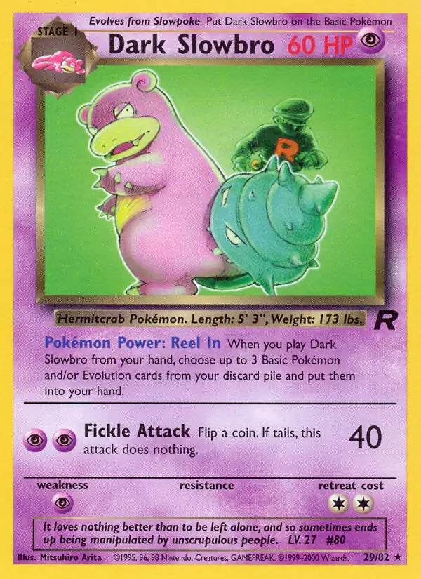 Dark Slowbro 29/82 Non-Holo Rare - MissingNo.