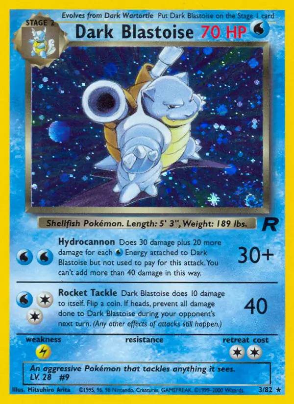 Dark Blastoise 3/82 Holo Rare - MissingNo.