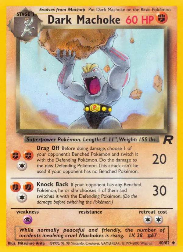 Dark Machoke 40/82 Uncommon - MissingNo.
