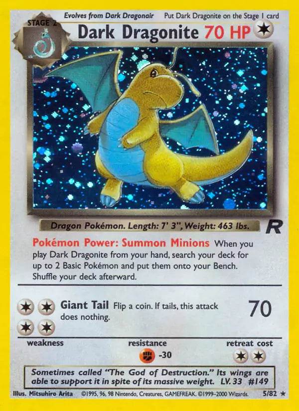 Dark Dragonite 5/82 Holo Rare - MissingNo.