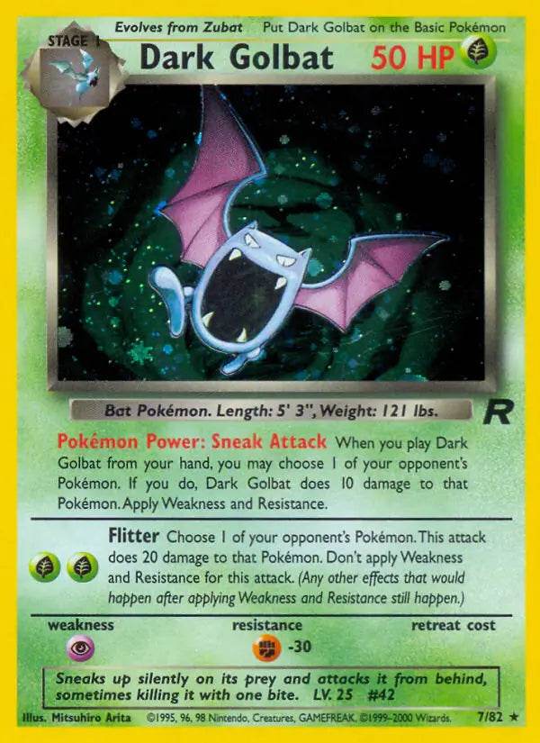 Dark Golbat 7/82 Holo Rare - MissingNo.