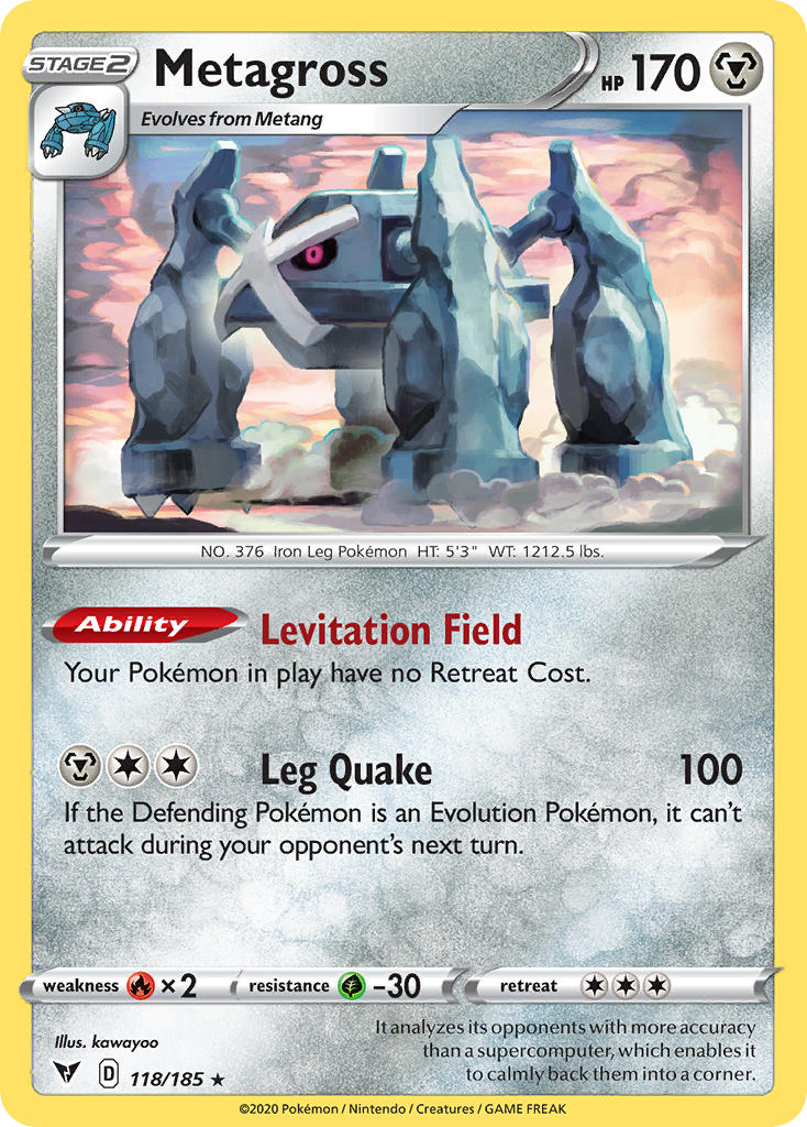 Metagross 118/185 Non-Holo Rare