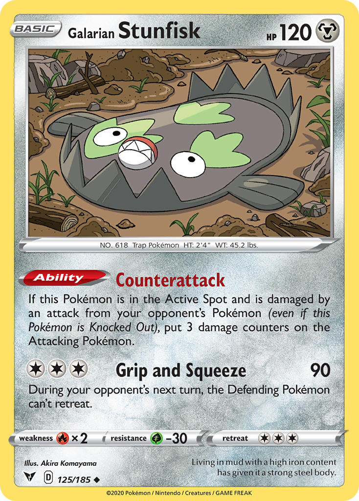 Galarian Stunfisk 125/185 Uncommon