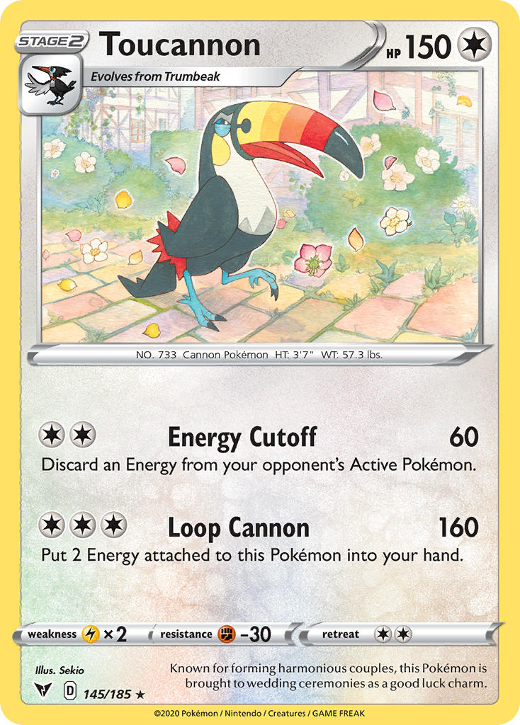 Toucannon 145/185 Non-Holo Rare