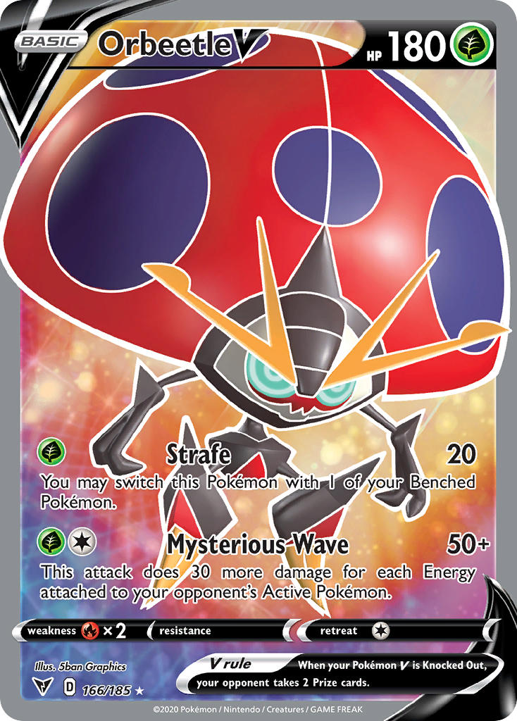 Orbeetle V 166/185 Holo Ultra Rare V