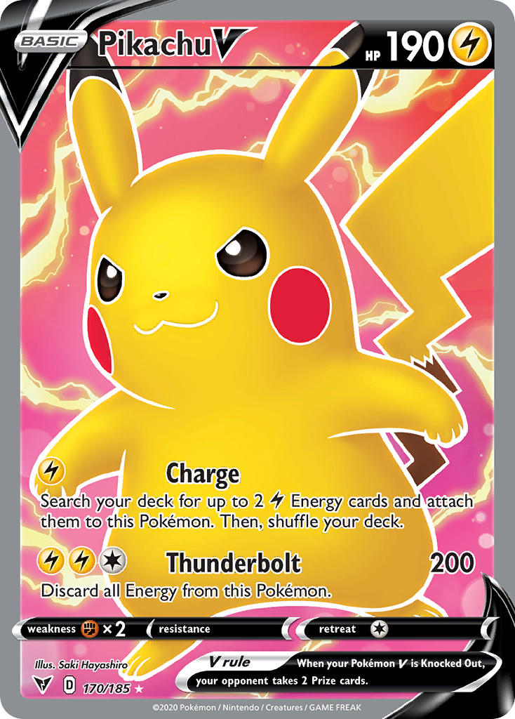 Pikachu V 170/185 Holo Ultra Rare V