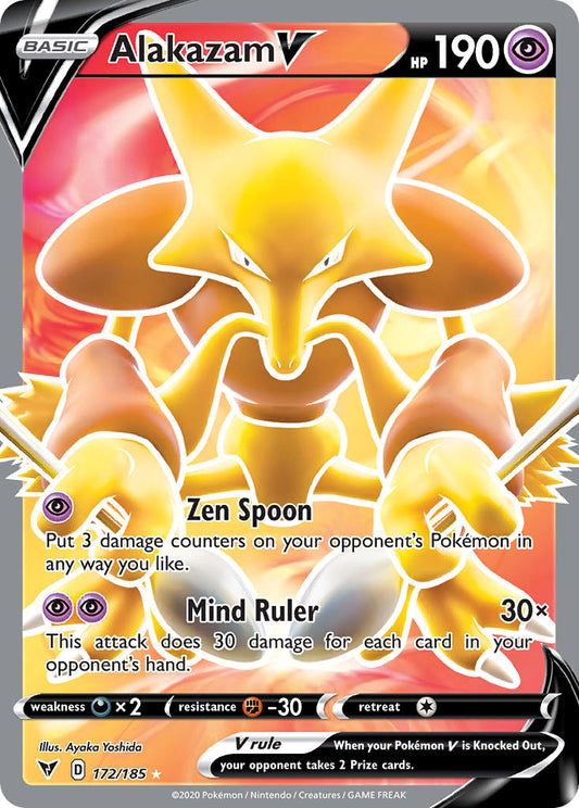 Alakazam V 172/185 Holo Ultra Rare V