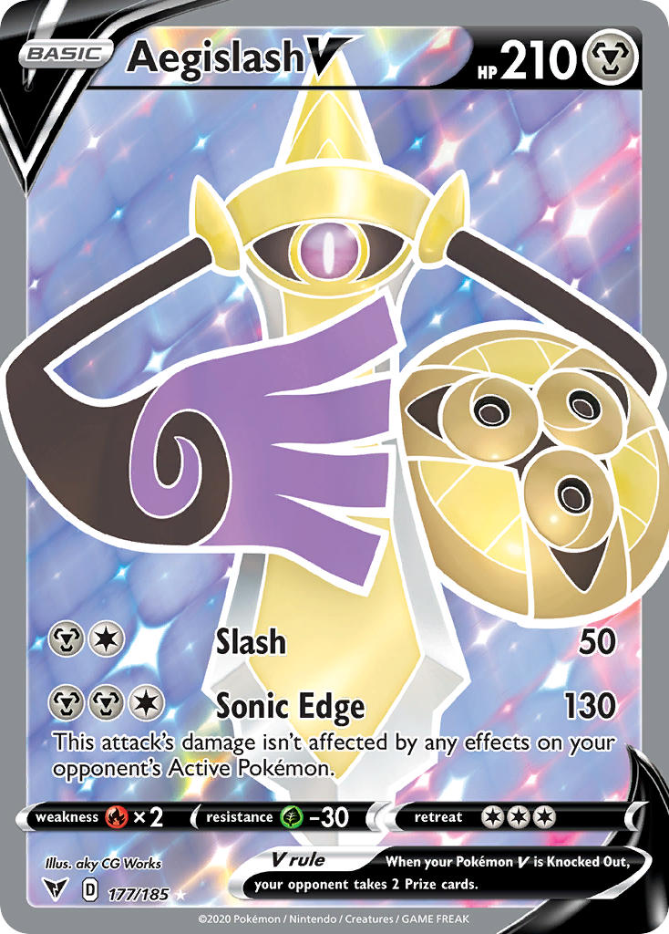 Aegislash V 177/185 Holo Ultra Rare V