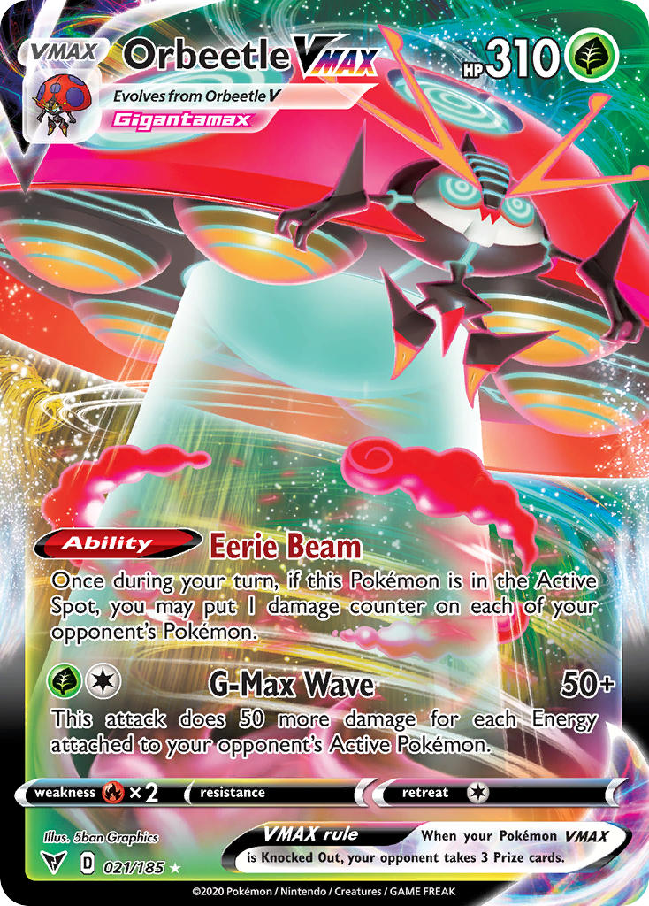 Orbeetle VMAX 021/185 Holo Rare VMAX - MissingNo.