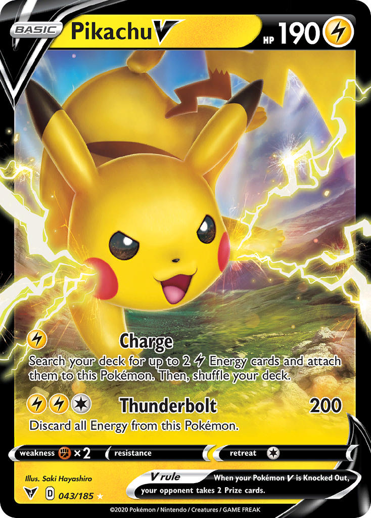 Pikachu V 043/185 Holo Rare V - MissingNo.