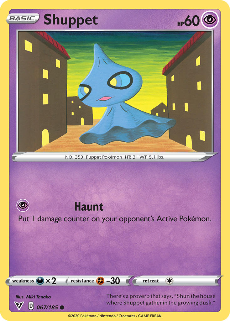Shuppet 067/185 Reverse Common - MissingNo.