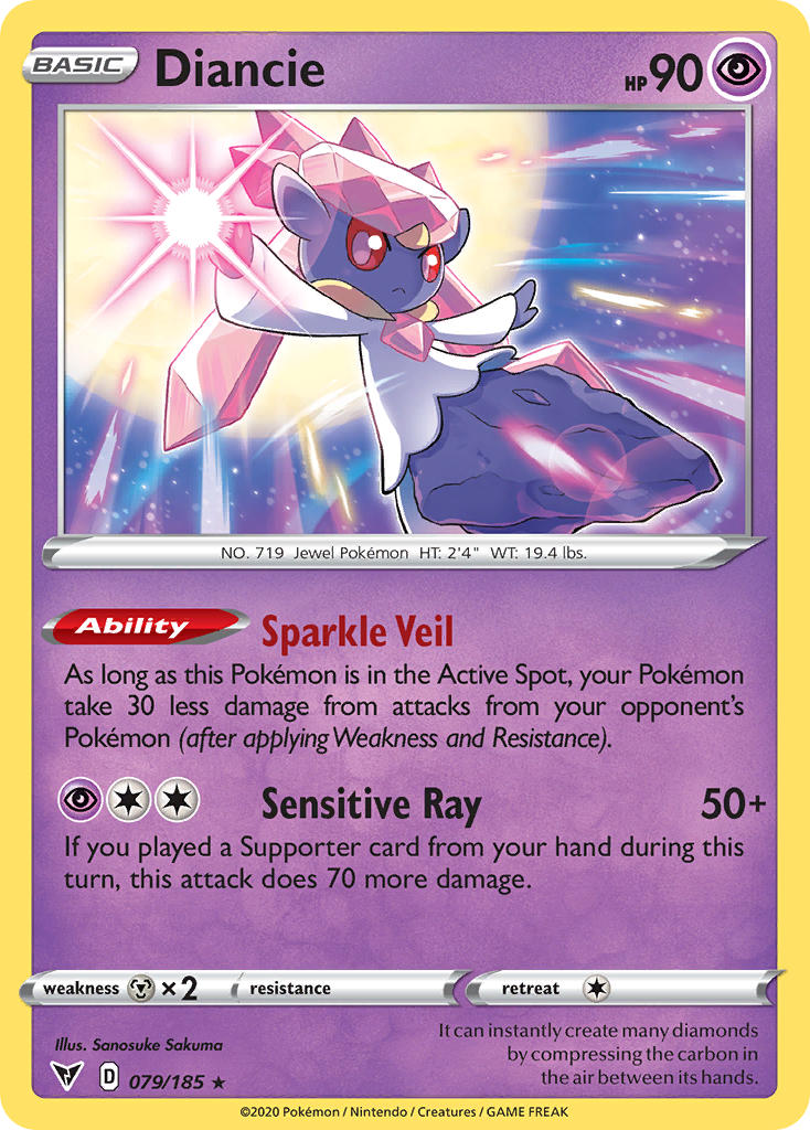 Diancie 079/185 Holo Rare - MissingNo.