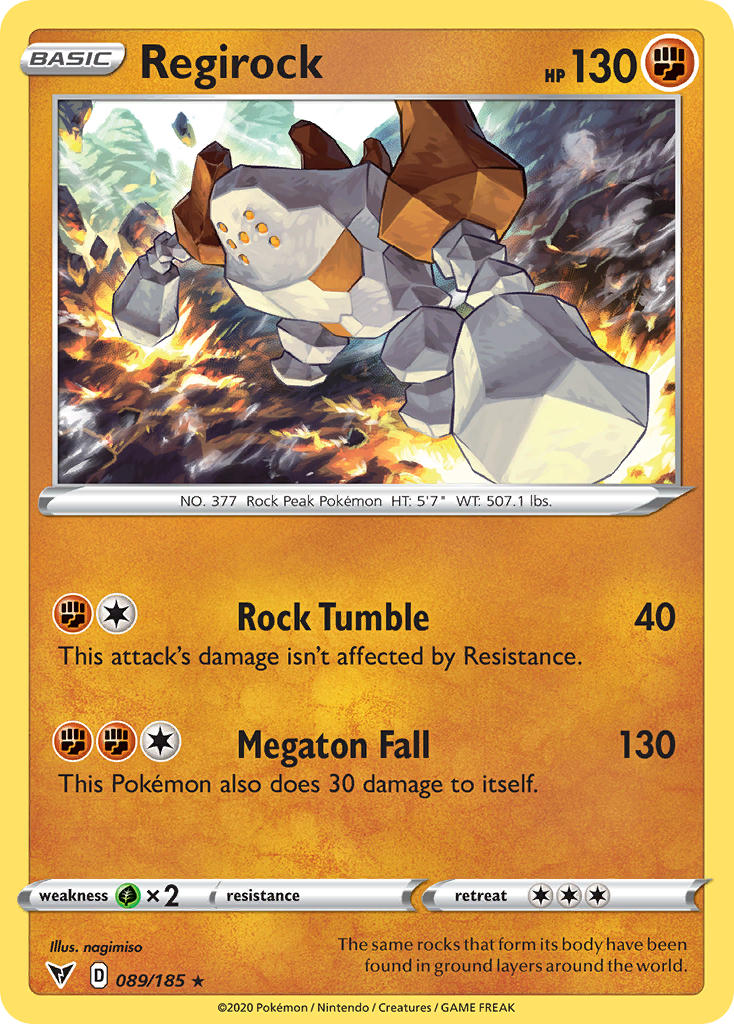 Regirock 89/185 Holo Rare