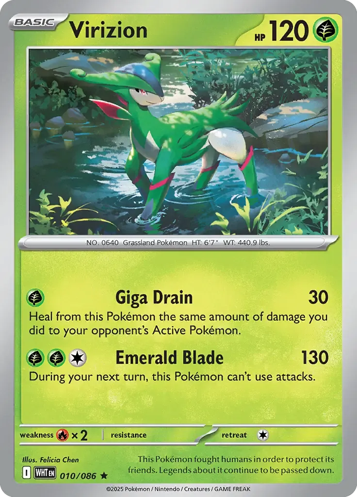 Virizion 10/86 Reverse Rare