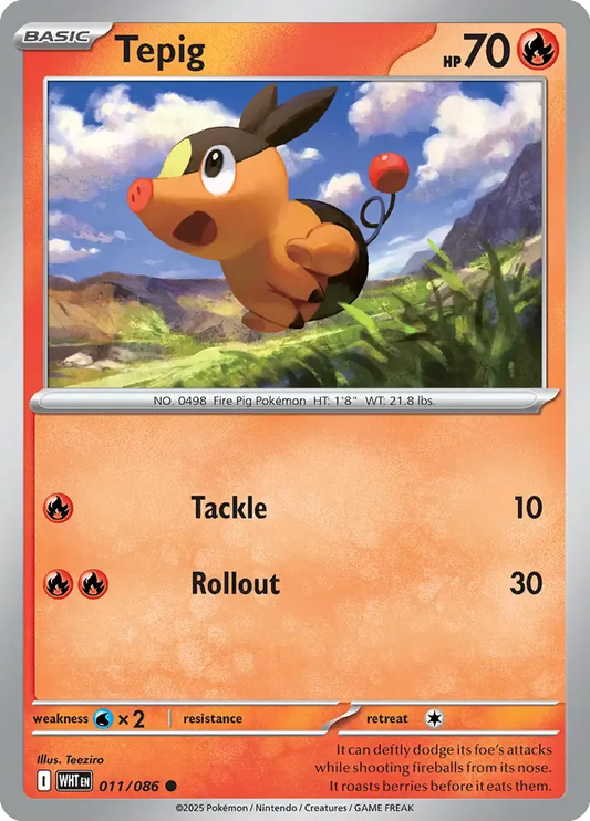 Tepig 11/86 Reverse Common