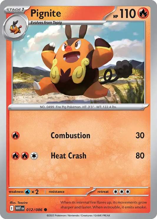 Pignite 12/86 Poké Ball Holo Common
