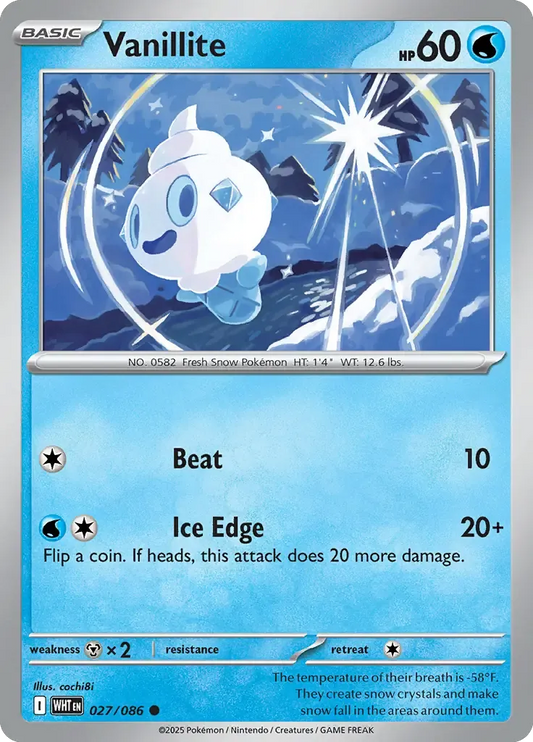 Vanillite 27/86 Poké Ball Holo Common
