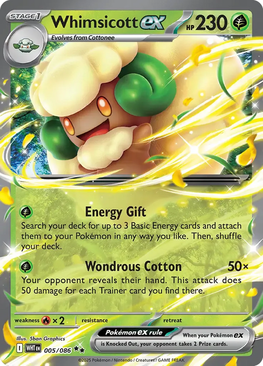 Whimsicott ex 5/86 Double Rare ex