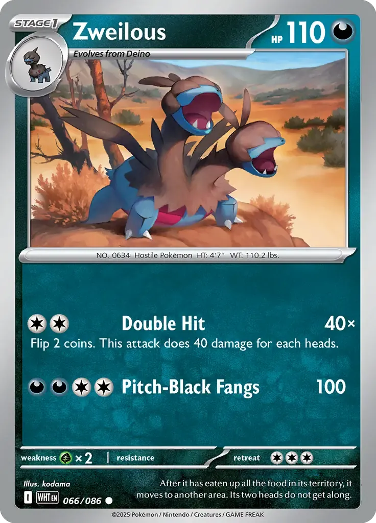 Zweilous 66/86 Poké Ball Holo Common