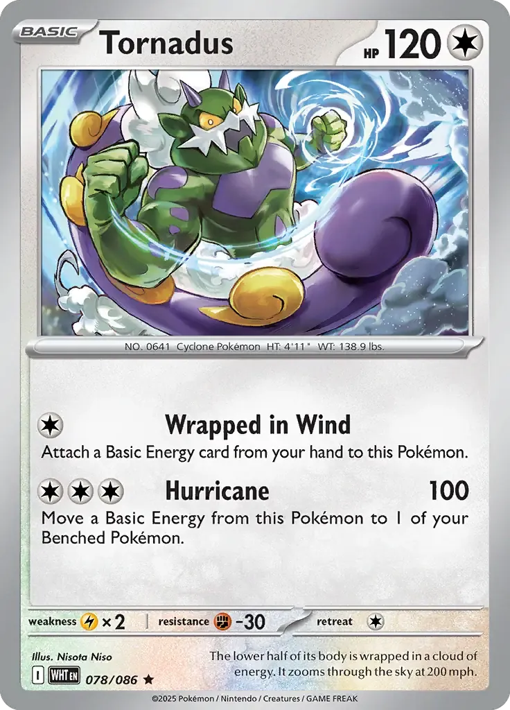 Tornadus 78/86 Reverse Rare