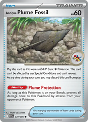 Antique Plume Fossil 079/086 Poke Ball Holo Common