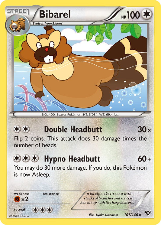 Bibarel 107/146 Non-Holo Rare - MissingNo.