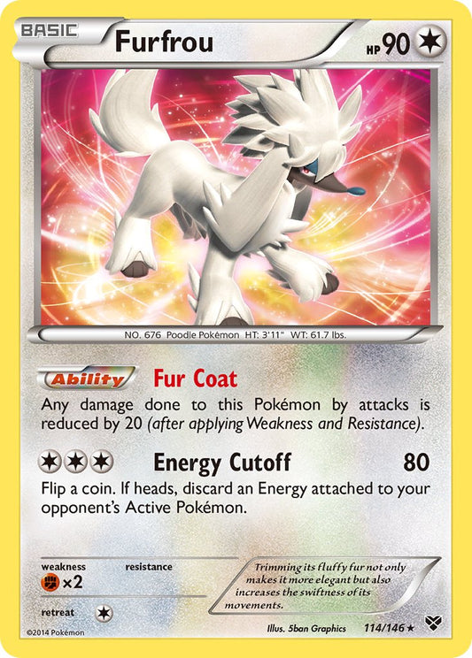 Furfrou 114/146 Cosmos Holo Primal Clash Three Pack Blisters & Primal Clash Launch Kit Exclusive - MissingNo.