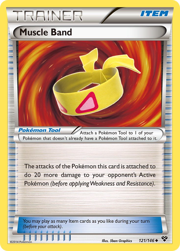 Muscle Band 121/146 Crosshatch Holo Pokémon League Dewford Season (January 2015) - MissingNo.