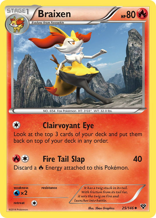 Braixen 25/146 Reverse Uncommon - MissingNo.