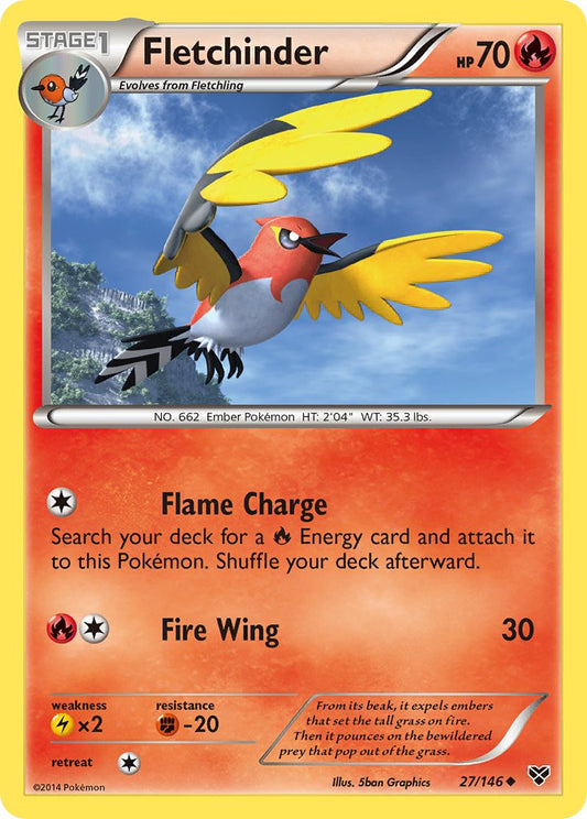 Fletchinder 27/146 Reverse Uncommon - MissingNo.