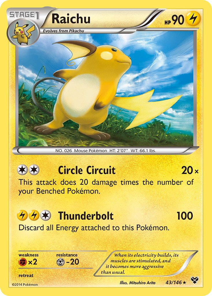 Raichu 43/146 Cosmos Holo Lightning Gym Collector Pack Exclusive - MissingNo.