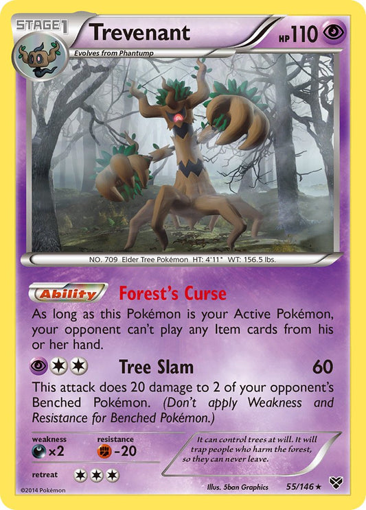Trevenant 55/146 Reverse Rare - MissingNo.