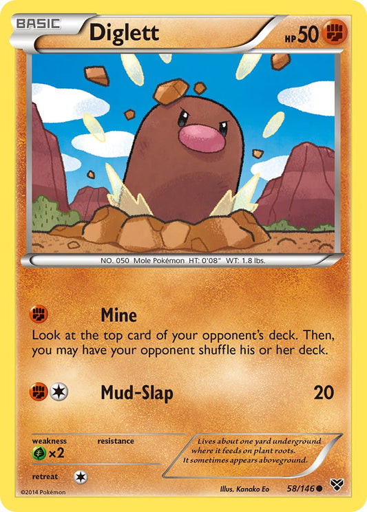 Diglett 58/146 Reverse Common - MissingNo.