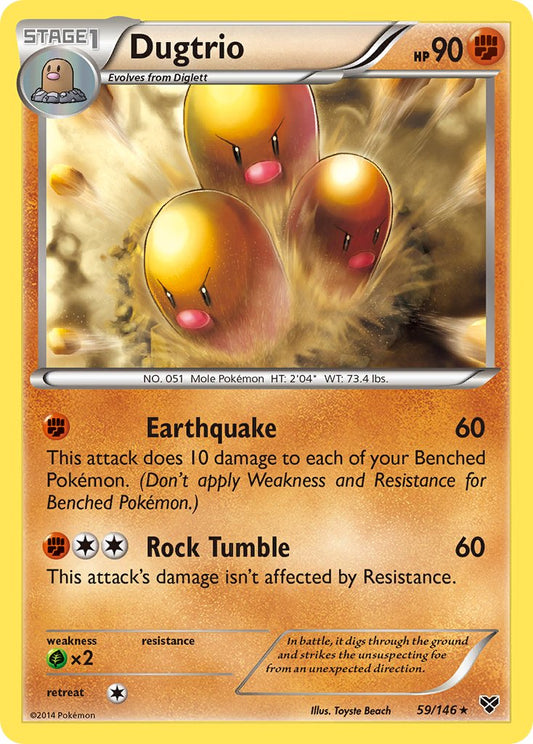 Dugtrio 59/146 Non-Holo Rare - MissingNo.