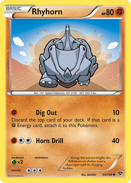 Rhyhorn 60/146 Reverse Common - MissingNo.