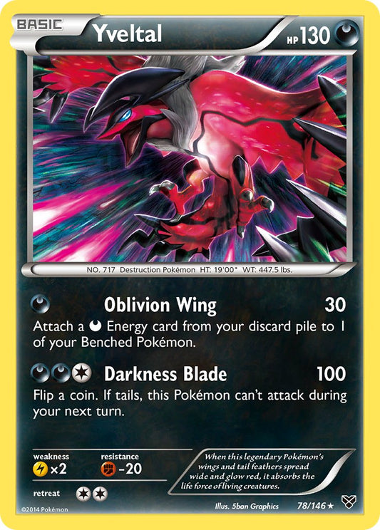 Yveltal 78/146 Reverse Rare - MissingNo.