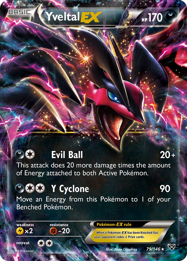 Yveltal EX 79/146 Holo Rare EX - MissingNo.
