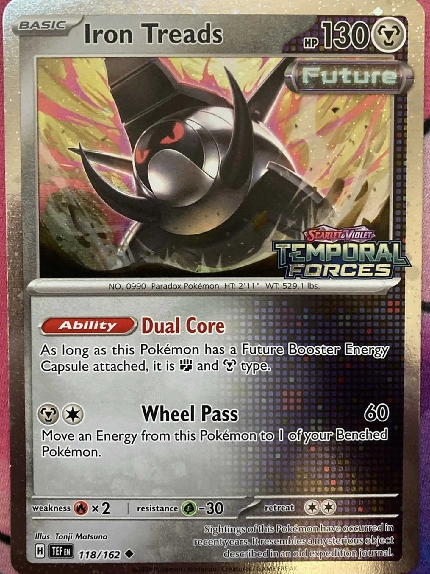 Iron Treads 118/162 Reverse Uncommon Cosmo Holo (Stamped)