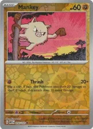 Mankey 56/165 Reverse Common - MissingNo.