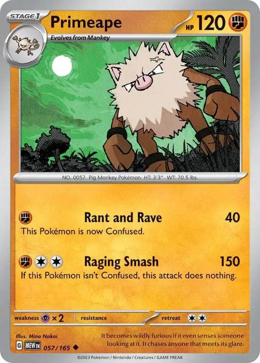 Primeape 57/165 Uncommon - MissingNo.